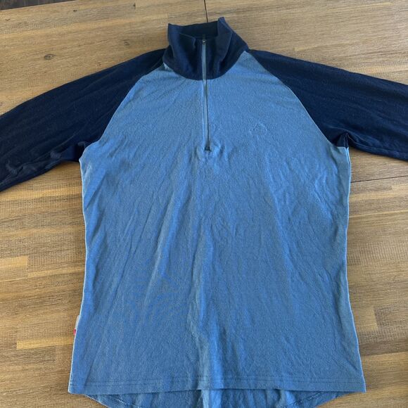 SOLDIcebreaker Mens Large Shirt Merino Wool 260 1/4 Zip Pullover Smartwhool - Picture 1 of 4